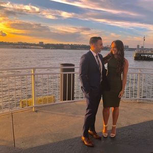 olive open back dress